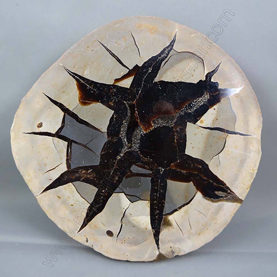 black septarian slab